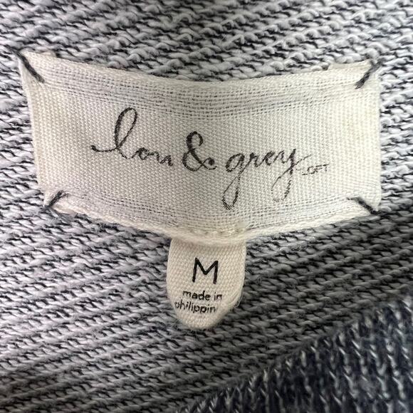 Lou & Grey Medium Long Sleeve Blue Heather Terry Knit Drawstring Waist Dress - Picture 4 of 10